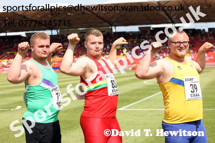 Inter boys shot, 2015 English Schools Track and Field Champs., Gateshead Stadium. Photo: David T. Hewitson/Sports for All Pics